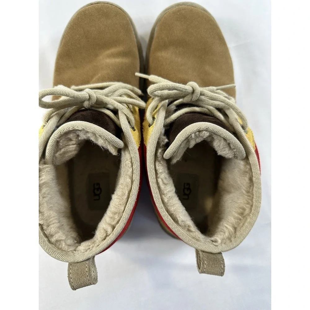 UGG Neumel Mashup Boots Men Sz 10 Brown Red Suede Chukka Ankle KC Chiefs